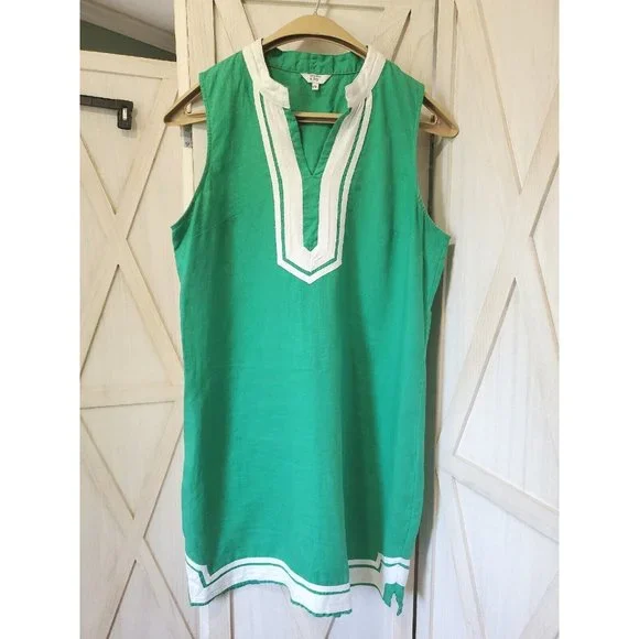 crown and ivy green and white dress FARM Rio Women's Greek Garden Floral Linen-Blend Maxi Dress - Off White